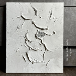 現代アート 30㎝ 月 モダン テクスチャーアート インテリア 抽象画