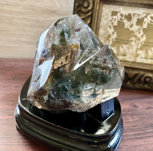 龍神ガーデンクォーツ虹入り☆ツインポイント《龍神の庭園》 ガーデンクォーツは