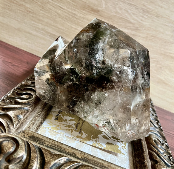 龍神ガーデンクォーツ虹入り☆ツインポイント《龍神の庭園》 ガーデンクォーツは