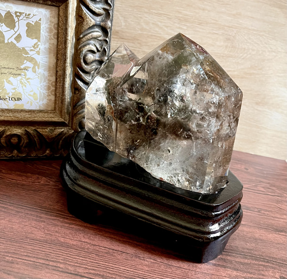 龍神ガーデンクォーツ虹入り☆ツインポイント《龍神の庭園》 ガーデンクォーツは