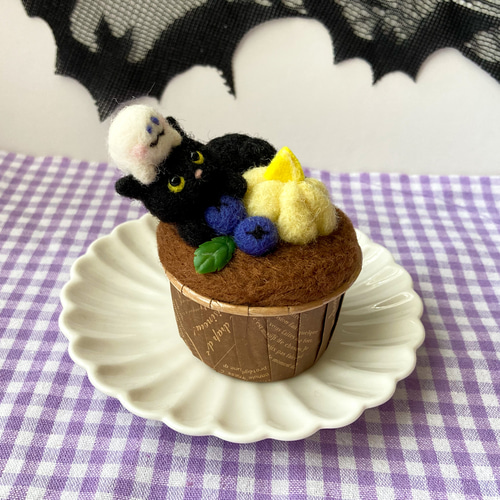 ハロウィンパーティーへようこそ♡ ウエスティ　羊毛フェルト 0_9f145eda0632950e94334ec1baea