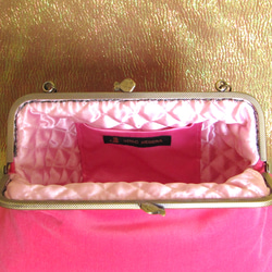 レトロチックな別珍のバッグ（ピンク） 3枚目の画像