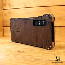 Xperia 10 V  ケース 木製 ウッド wood case 木 本革 耐衝撃 LUNBER ARMOR 8枚目の画像