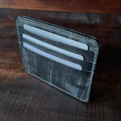 《 小銭 ＆ カード 》ミニマルレザーウォレット（ブライドルレザー）シンプル財布 3枚目の画像