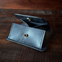 《 小銭 ＆ カード 》ミニマルレザーウォレット（ブライドルレザー）シンプル財布 9枚目の画像