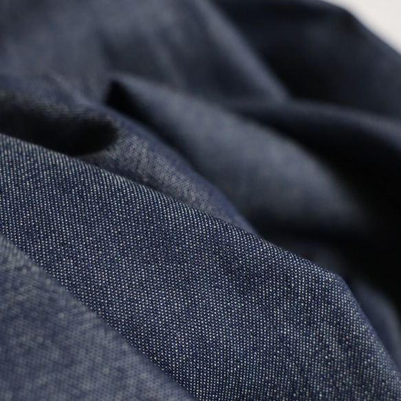＊最終ＳＡＬＥ　バンドカラー　ゆったり　ロングシャツ　ワンピース　ロングコート 羽織り 前開き  甘織デニムF17 6枚目の画像