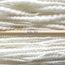 手紡ぎ毛糸〜 双糸 真っ白な糸　50g　Ｎ-3 3枚目の画像