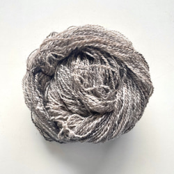 手紡ぎ毛糸〜 双糸 ナチュラルグレー　50g　Ｎ-4 5枚目の画像