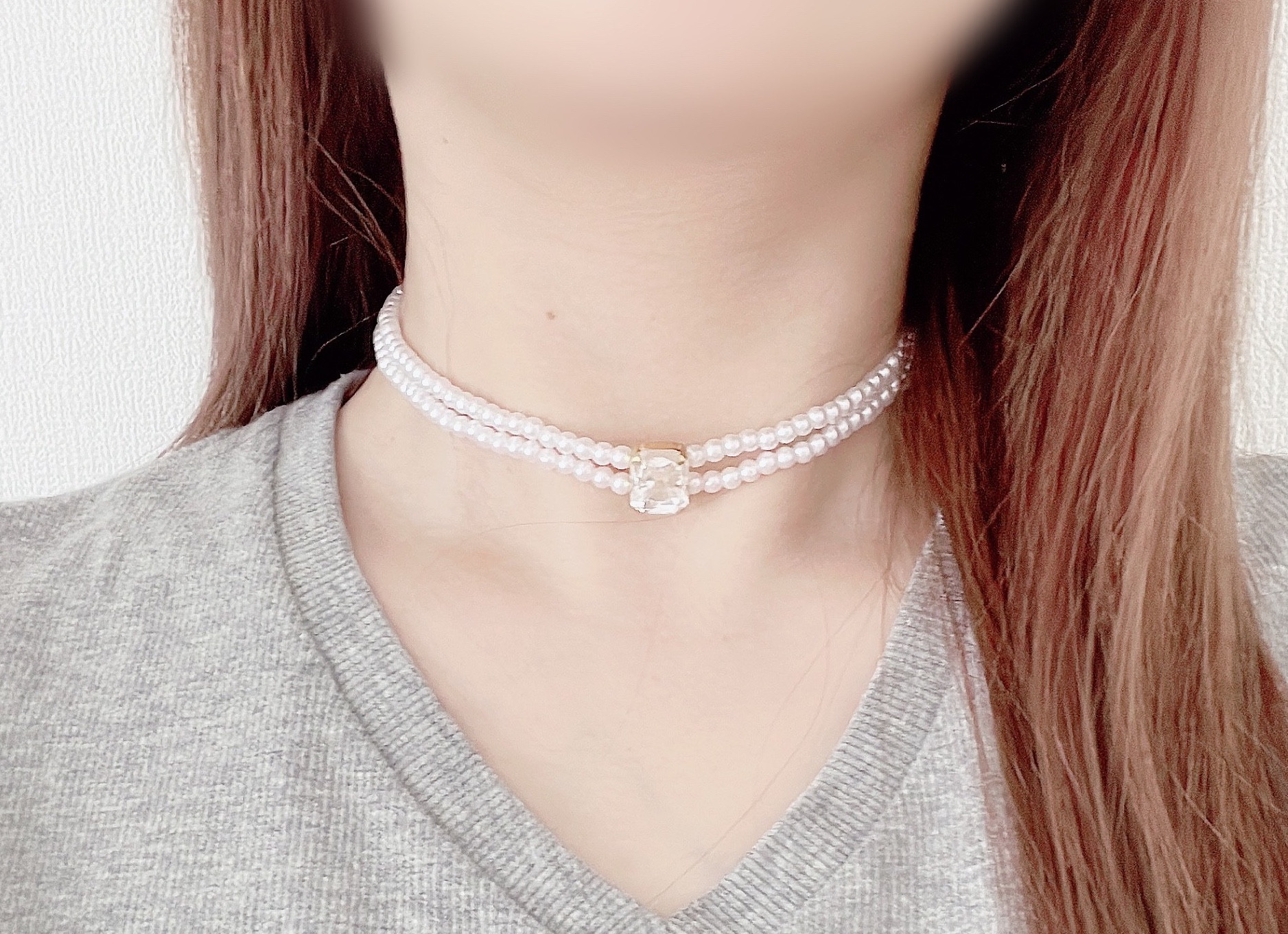 韓国発【ROAJU】mell half pearl necklace★追跡送 ☆韓国の人気☆【OFUSE】☆pearl drop choke.r☆ネックレス