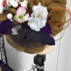 ハンドメイドの成人式 髪飾り     沢山の花 パール☀️を添えて華やかに 6枚目の画像
