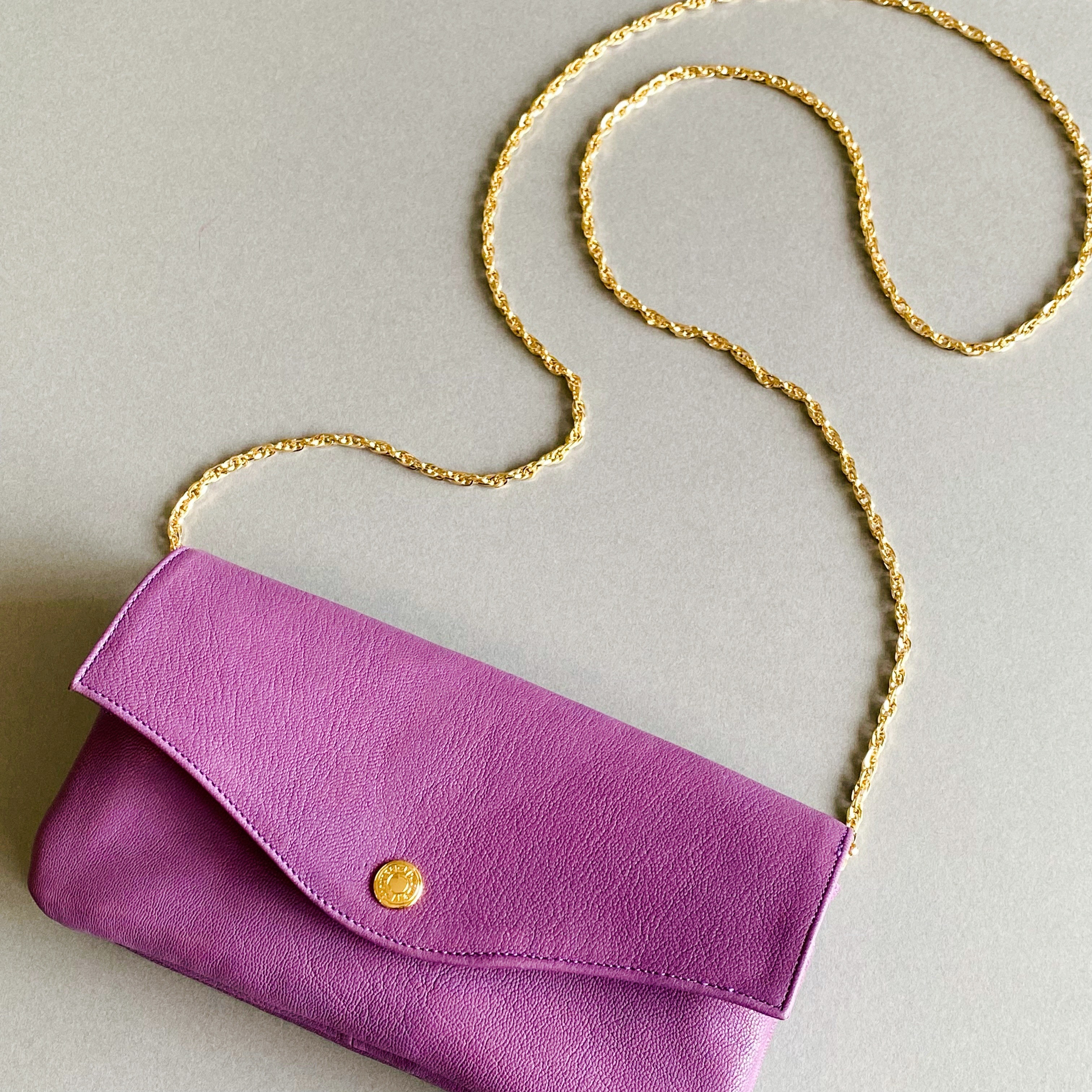 【SALE PRICE ¥18,900→¥15,120】スマホも入るお財布ショルダー（パープルリミテッド革） 10,735円