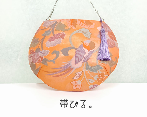 ✳︎錦織✳︎ハンドバッグ✳︎結婚式✳︎パーティーバッグ✳︎オレンジ 