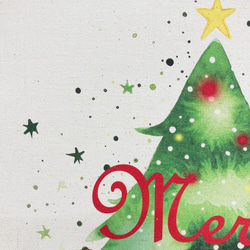 クリスマス タペストリー キャンバス生地 布 壁掛け クリスマスツリー柄 選べる大小2サイズ A柄 XA078-Q/R 8枚目の画像