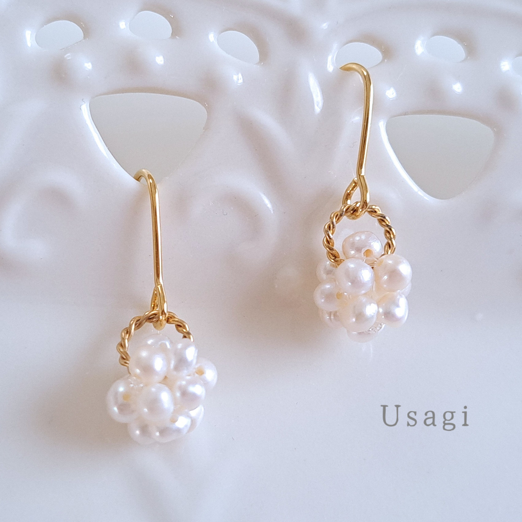 【未使用】Anima uni アニマユニ　野いちご　淡水パールシルバーピアス マートル（銀梅花） ピアス NN-JW4826SPWP | Atelier Junko EC