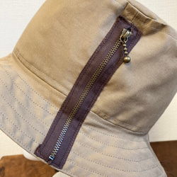 セール価格★リバーシブル2way❤️コットン素材バケットハット帽子 （黒＆ベージュ）サイズフリー L 59センチ 19枚目の画像