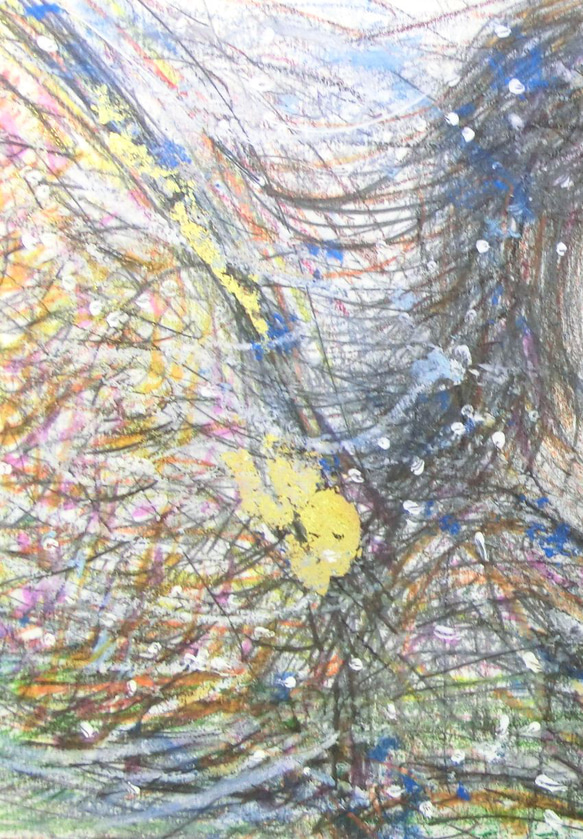原画「翼の少女」額サイズ40×29㎝ パワーアート 4枚目の画像