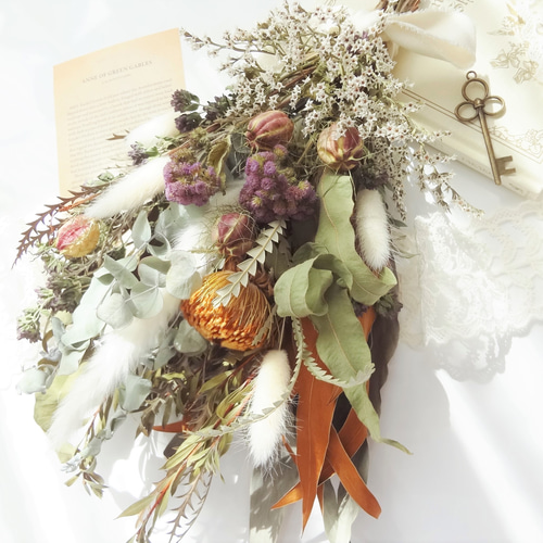 ご予約　秋のドライフラワースワッグ　⑦ スワッグ -秋の夕空 | flower atelier Sai Sai Ka