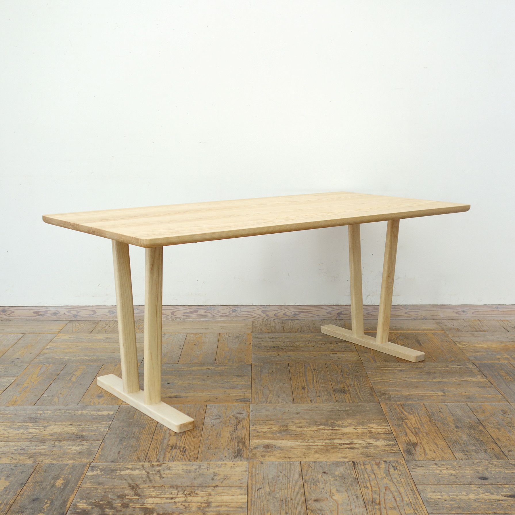 90×54×32 折り畳みローテーブル《カラー選択》無垢材 スチール脚 