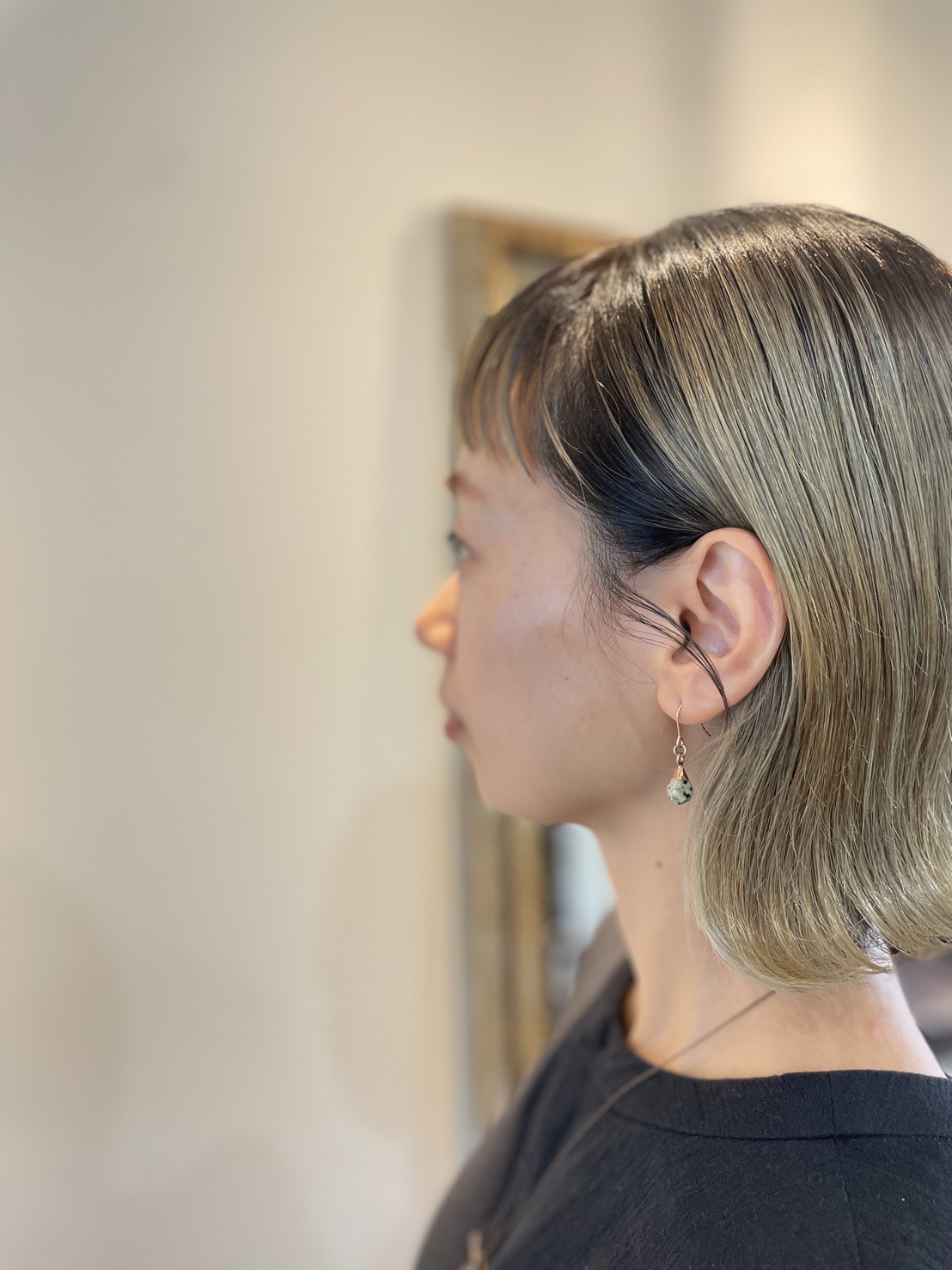 お得なsetダルメシアンジャスパーのネックレスとピアス、イヤリング