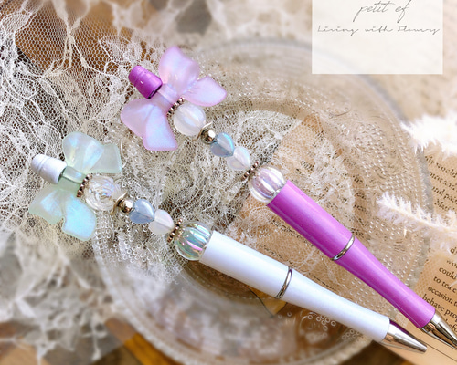 sale‼️N1915❤感謝祭❤️カスタムボールペン 手染めビーズ 薔薇