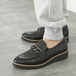 美品COACHシグネチャーチェーン ビットローファー ラバーソール 美品