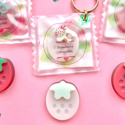 Strawberry Chocolate plate packaged charm 3枚目の画像