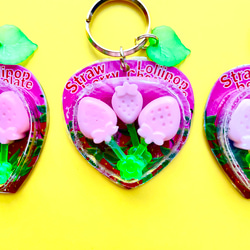 ミントタブレット(バイオレット色)のビリビリパッケージキーホルダー