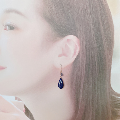 天然石＊高品質 夜空のような瑠璃色ラピスラズリとタンザナイトの