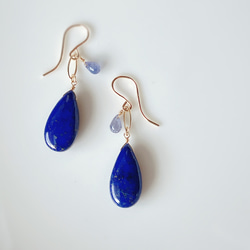 天然石＊高品質 夜空のような瑠璃色ラピスラズリとタンザナイトの