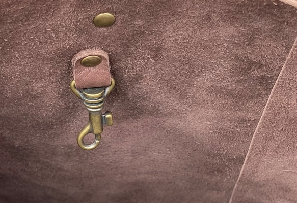 八幡レザー・バケツ型バッグ（ダークワイン） 6枚目の画像