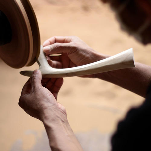 暮らしの道具》天然木チークウッドの手鏡 ハンドミラー Sサイズ 手鏡