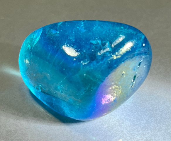 七色の夢໒꒱✨　ブルー　オーラ　水晶　クリスタル　タンブル　原石