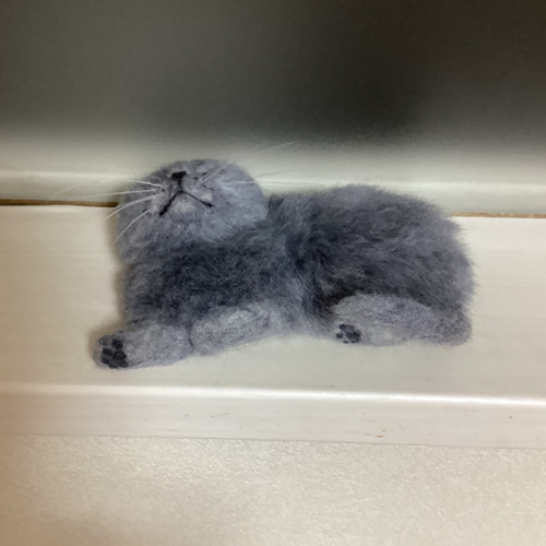 羊毛フェルト ブリティッシュショートヘアのブローチ - メルカリ