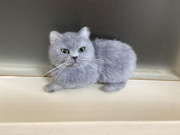 定番のお歳暮&冬ギフトの商品をすべ 羊毛フェルト ミニねこブローチもふもふ ブリティッシュショート 羊毛フェルト