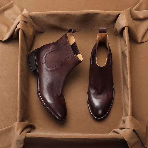 本命シューズ ミドル丈ブーツ チェルシーブーツ 靴 ショートブーツ