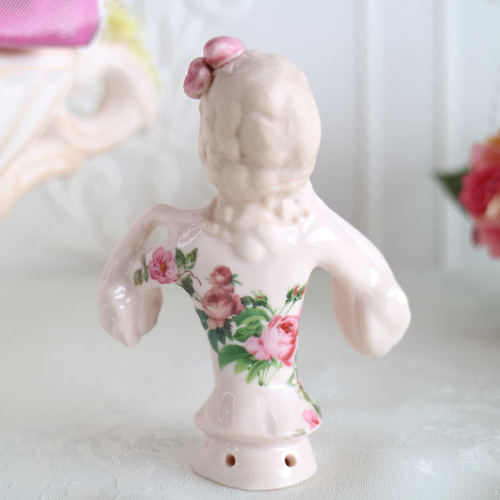 ハーフドール 【 アントワネット 】 磁器 人形 レース ドール