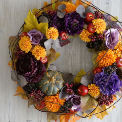 Autumn Wreath  39cm （造花） 1枚目の画像