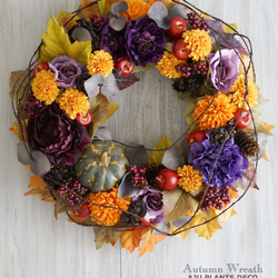 Autumn Wreath  39cm （造花） 4枚目の画像