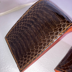 キングコブラの背割りの二つ折り財布とBOXコインケースセット 2枚目の画像