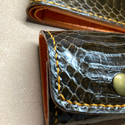 キングコブラの背割りの二つ折り財布とBOXコインケースセット 9枚目の画像
