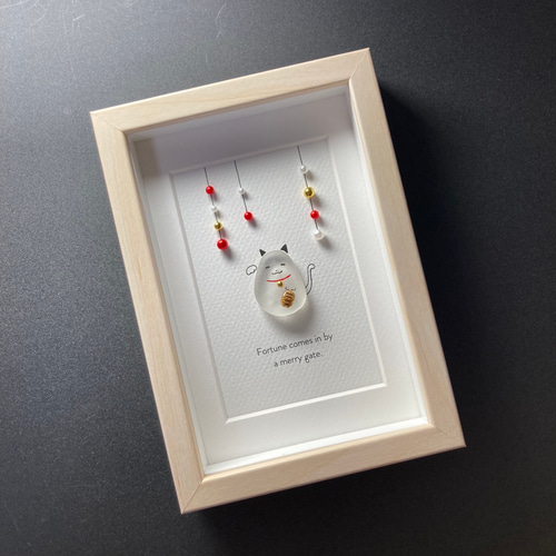 シーグラスアート「招き猫」 その他アート ゆきみ工房 通販 16621988