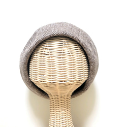 ウール　ヘリンボーン　ツイード　ベレー帽 3枚目の画像