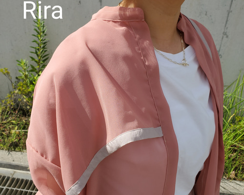 シアーLongシャツ くすみPink シャツ Rira 通販 16622317｜Creema
