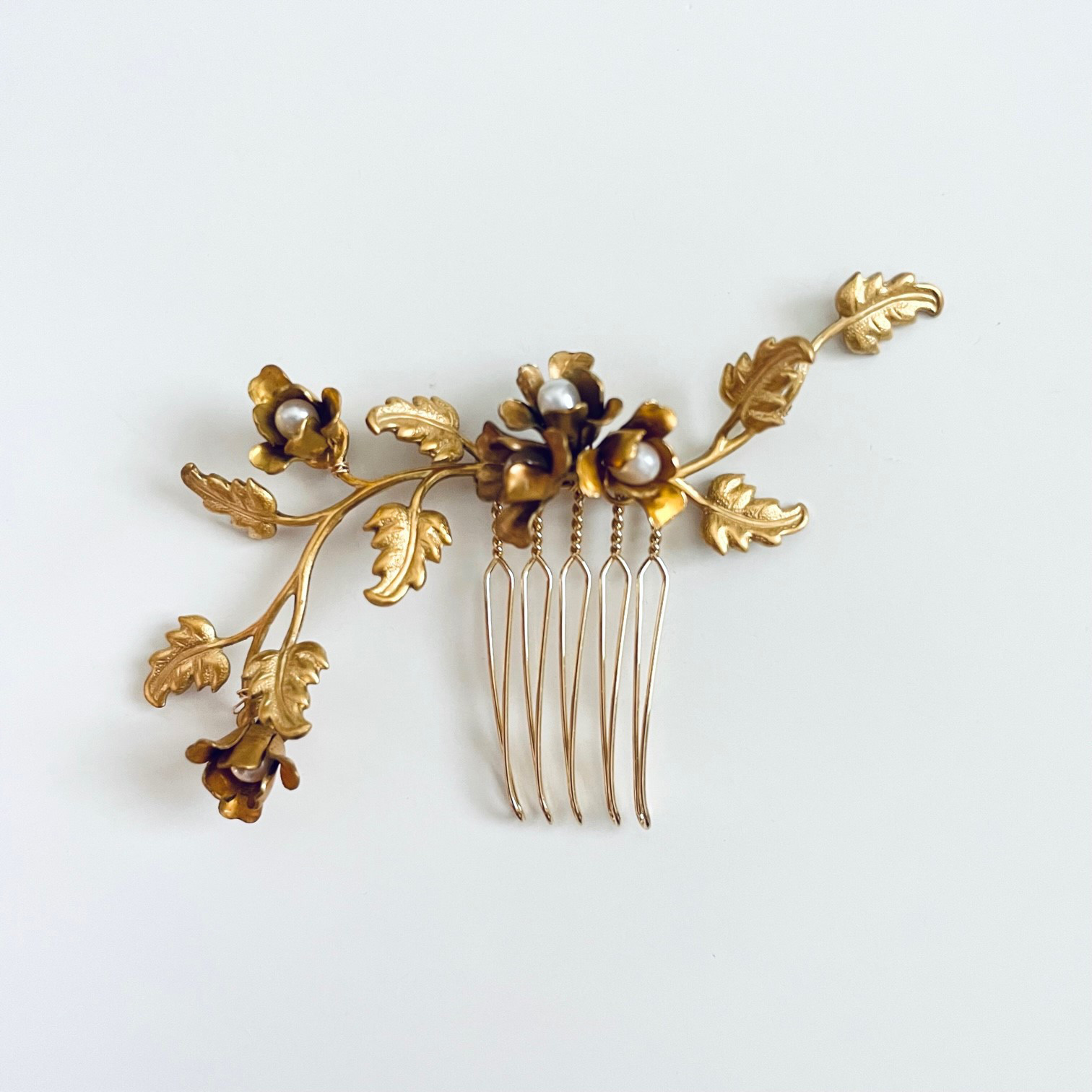 ヴィンテージ小花 ヘアコーム