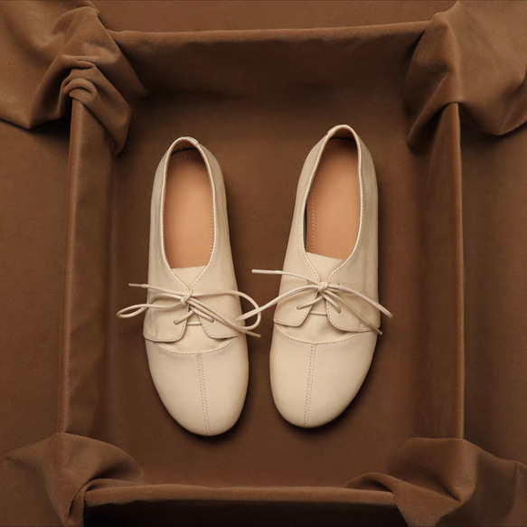 スニーカー レディース レザー シューズ 3E オックスフォードシューズ