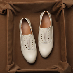 3色 おじ靴 ビジネスシューズ 本革 天然皮革 レザー シューズ ローヒール プラット製法 オックスフォードシューズ 靴 1枚目の画像