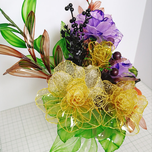 フラワーアート 廃番】フラワーブーケ 120x90cm タッチドピクチャー ｜【KARE