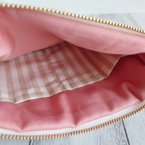 マルチーズ 20cmファスナーポーチ マチあり 1/2】たっぷり入る!!20cm