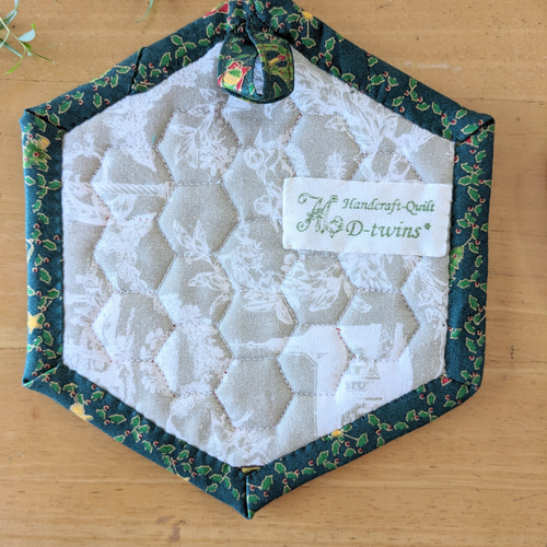 ポットマット☆クリスマス飾り☆パッチワークキルト☆Xmas2023 ポット