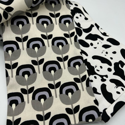 【スーパーゲリラ企画】4611木綿半幅帯　パンダ柄 帯単品売り 7枚目の画像